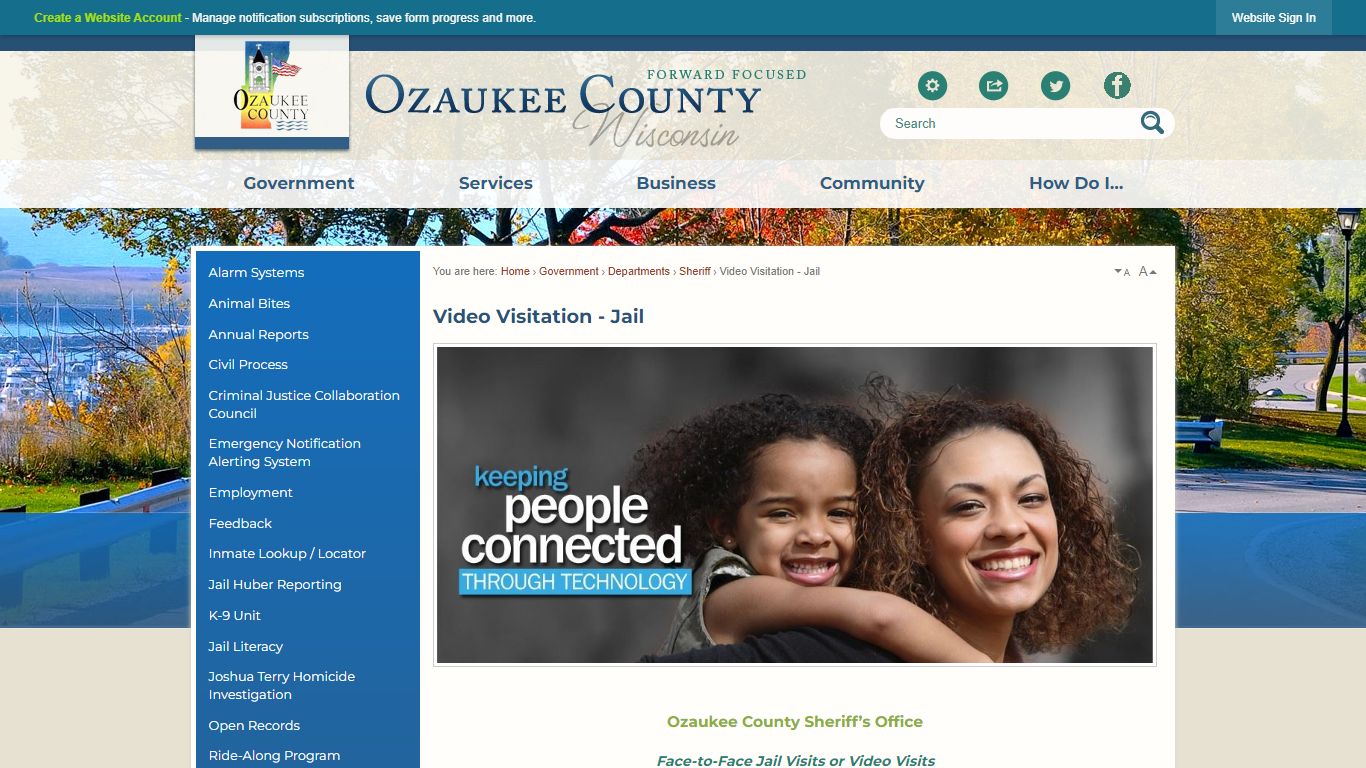 Video Visitation - Jail | Ozaukee County, WI - Official Website